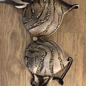 Marciano bejeweled bra top 34D rhinestones Guess